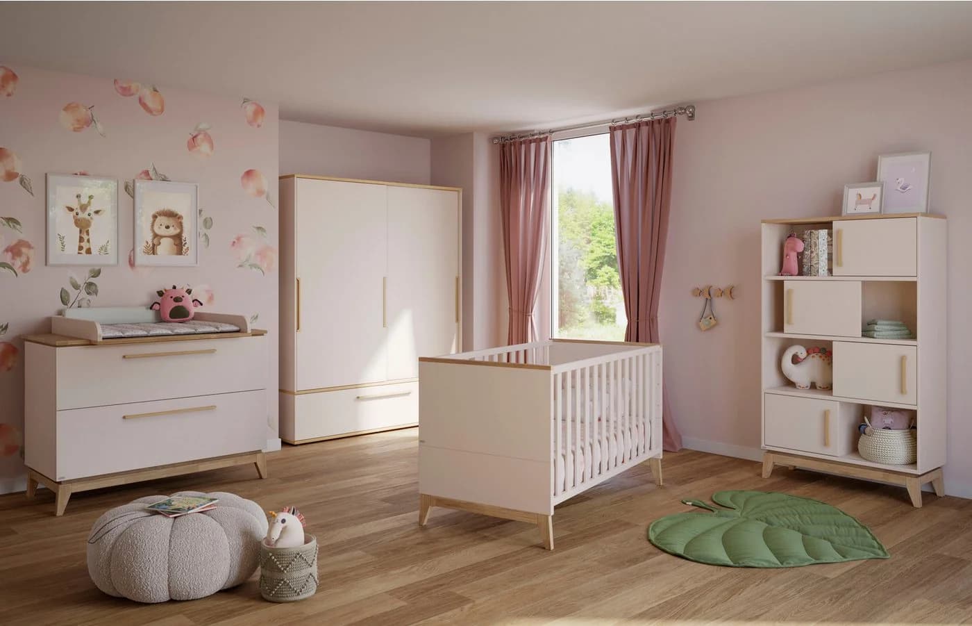 PAIDI Kinderbett Stiene Beige Skandinavischer Look