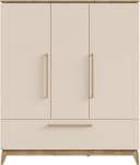 PAIDI Drehtürenschrank STIENE Beige, 3 Türen, 1 Schublade, Soft-Close Bild 3