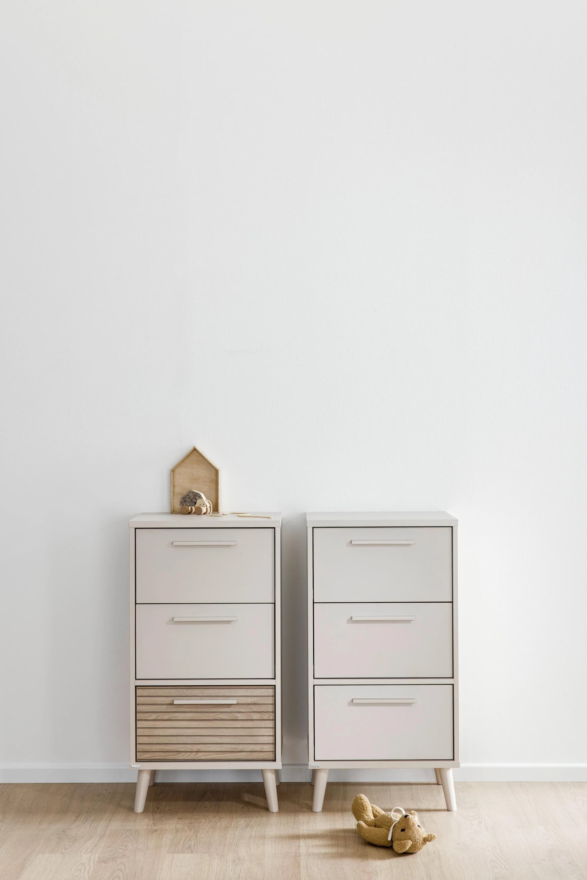 PAIDI Highboard EEFJE Beige 3 Schubladen Soft-Close