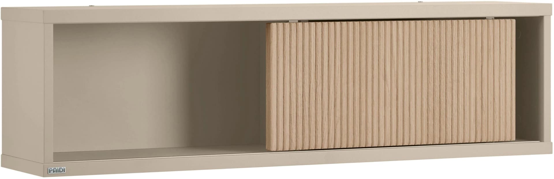PAIDI JONTE Wandregal Beige mit Schiebetür & 2 Fächern