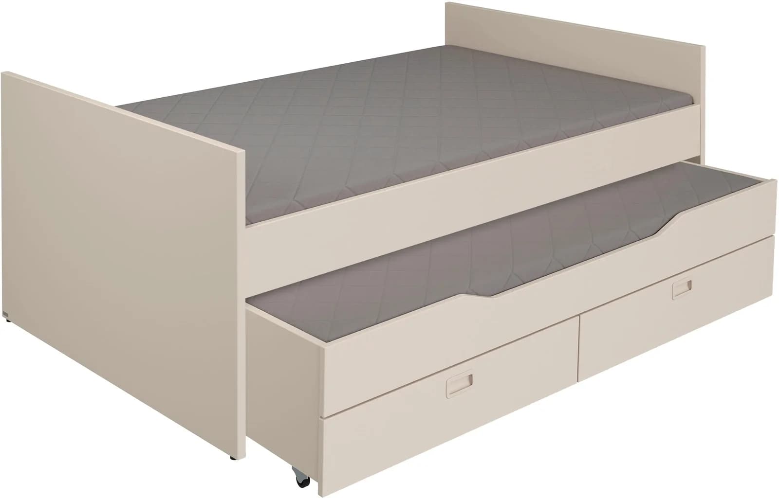 PAIDI TIAGO Einzelbett mit Bettkasten & 2 Schubladen Beige