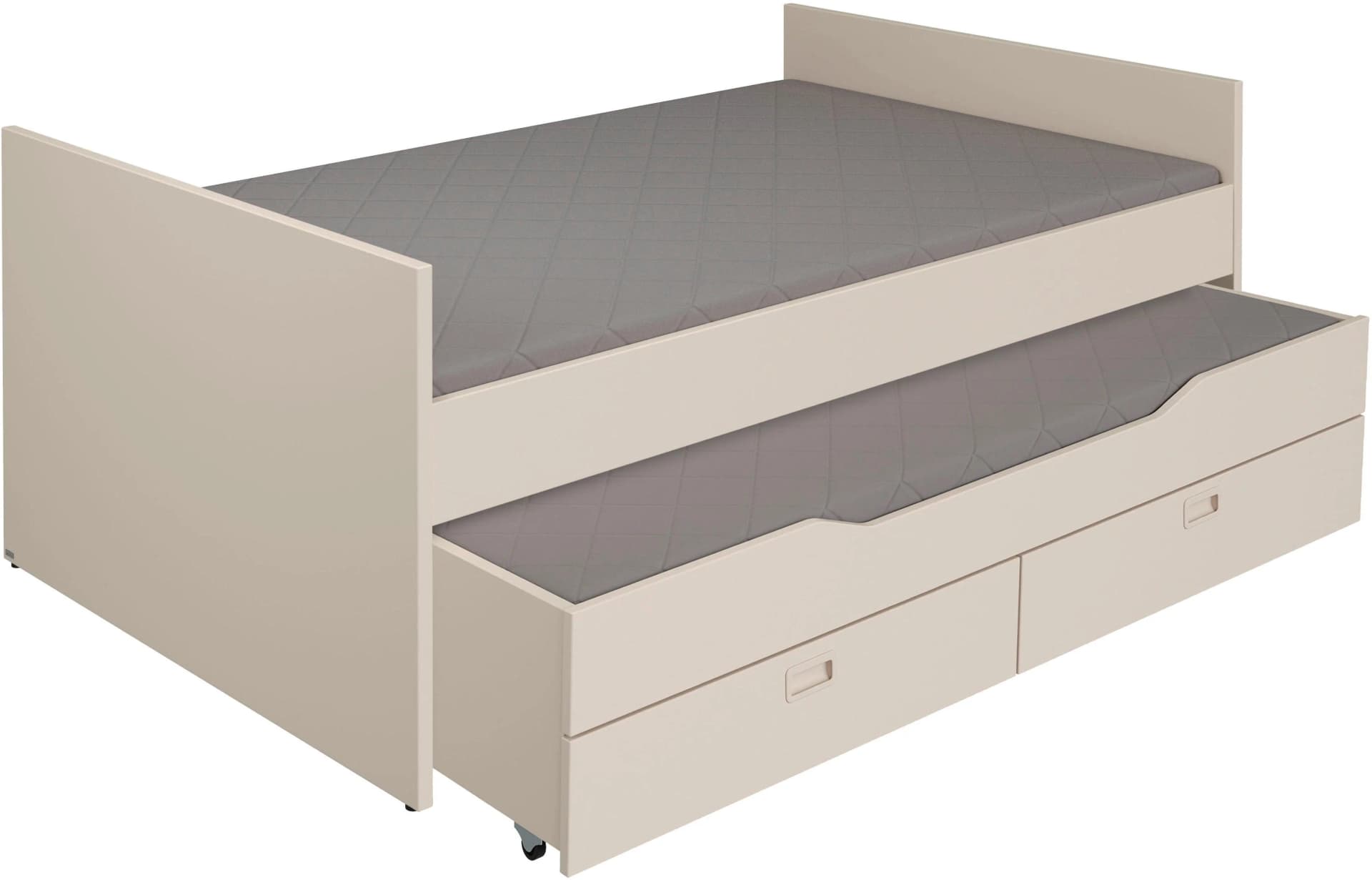 PAIDI Einzelbett TIAGO mit Bettkasten & 2 Schubladen Beige