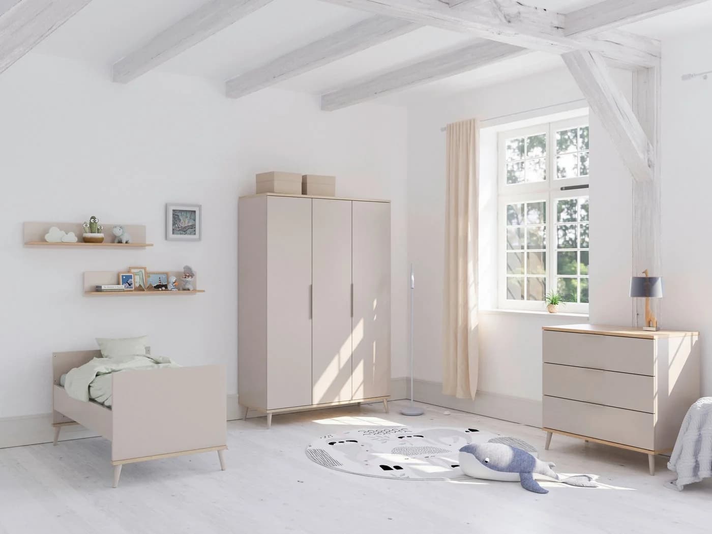 Wickelkommode YUNY BY PAIDI Hazel 3 Schubladen Beige
