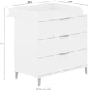 HOME AFFAIRE Wickelkommode ARI Beige 3 Schubladen Soft-Close Bild 4