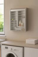 BISCHOF Salus Medizinschrank Silbergrau Kunststoff Bild 3