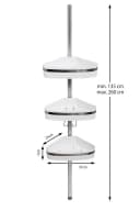 Bischof Duschregal Coin II Weiß Höhenverstellbar Aluminium Kunststoff Bild 4
