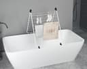 BISCHOF COLOMBO Badewannen-Wäscheständer BAGNO Silber/Schwarz Zusammenklappbar Bild 2