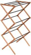 BISCHOF Wäscheständer Falt-Turm Braun Schwarz Holz Metall Bild 2