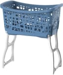Wäschekorb BISCHOF blau-weiß mit klappbarem Untergestell Bild 2
