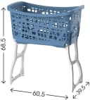 Wäschekorb BISCHOF blau-weiß mit klappbarem Untergestell Bild 4