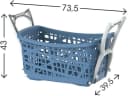 Wäschekorb BISCHOF blau-weiß mit klappbarem Untergestell Bild 5