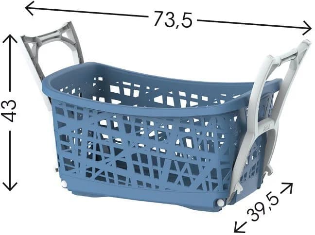 Wäschekorb BISCHOF blau-weiß mit klappbarem Untergestell - Bild 5
