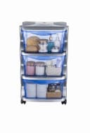 Bischof Bama Rollwagen Rolli 3 Boxen Blau/Silber Kunststoff Bild 4