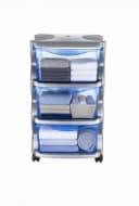 Bischof Bama Rollwagen Rolli 3 Boxen Blau/Silber Kunststoff Bild 5