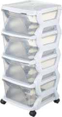 BISCHOF BAMA Rollwagen Insieme Weiß Transparent 4 Boxen Bild 2