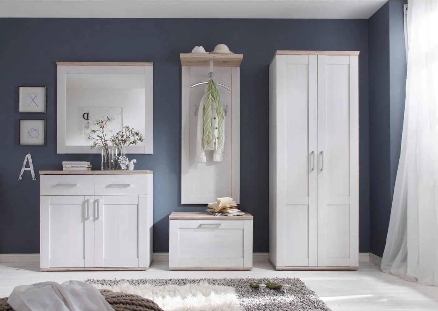 Xora Garderobenschrank Romance Landhausstil Weiß - Bild 4
