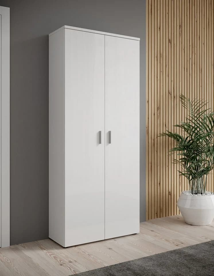HBZ-MEBLE Schuhschrank Lincoln Weiß Glanz 2 Türen - Bild 2
