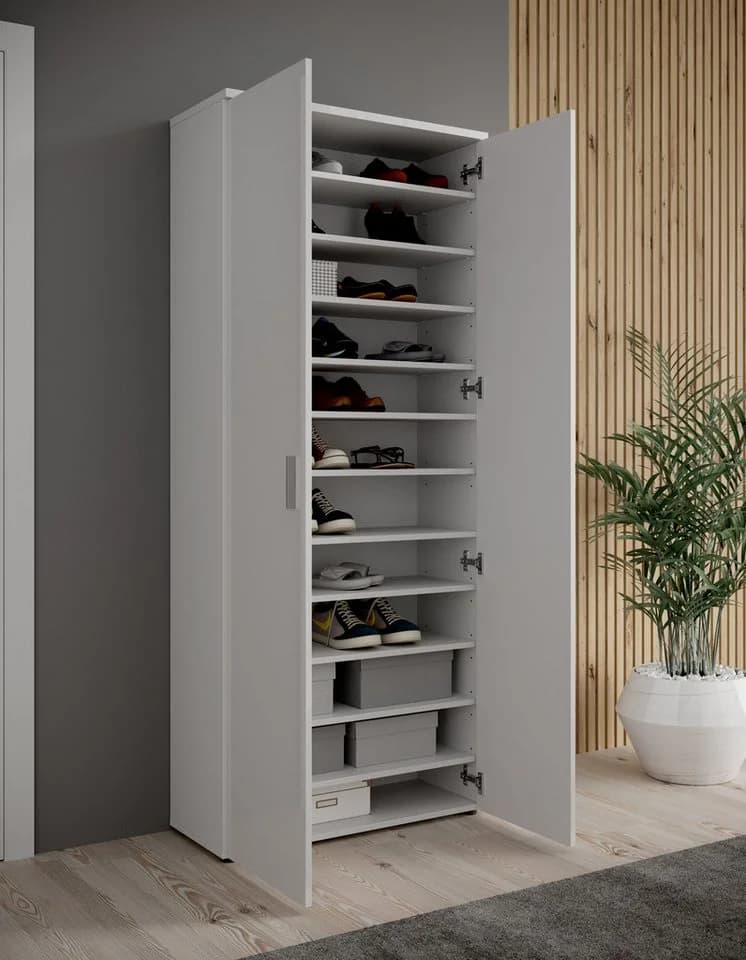 HBZ-MEBLE Schuhschrank Lincoln Weiß Glanz 2 Türen - Bild 4