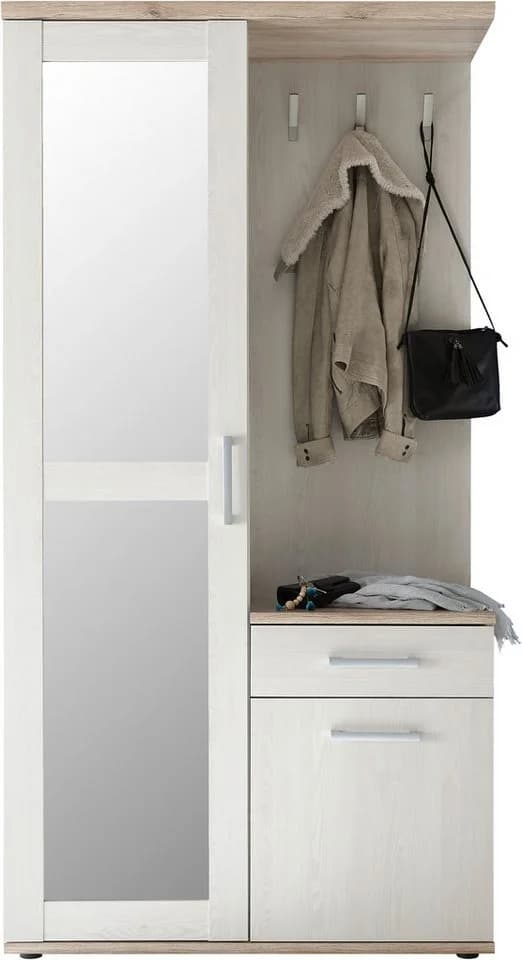 HBZ Kompaktgarderobe Landhausstil Weiß Silber Grau - Bild 3