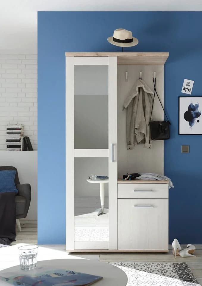 HBZ Kompaktgarderobe Landhausstil Weiß Silber Grau - Bild 5