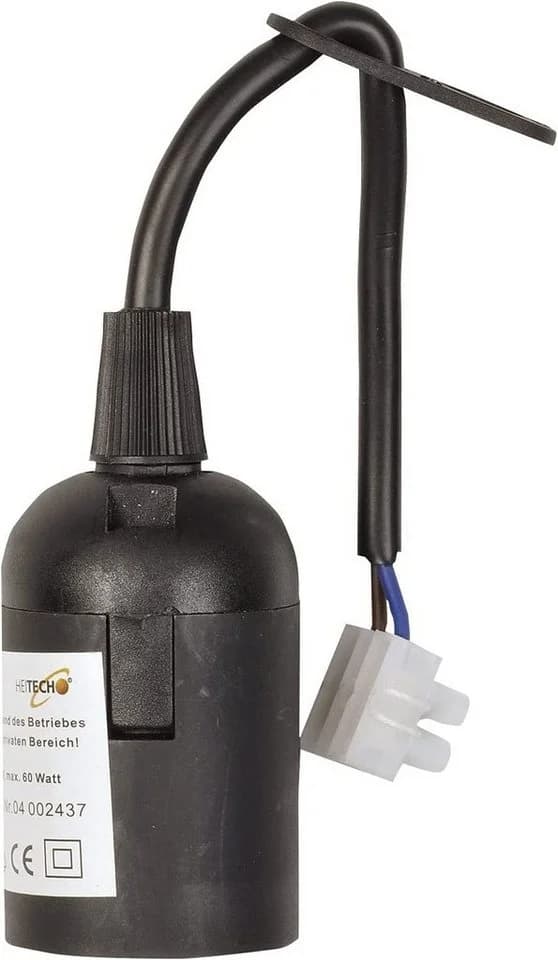 HEITECH Lampenfassung E27 mit Kabel Schwarz 60W - Bild 2