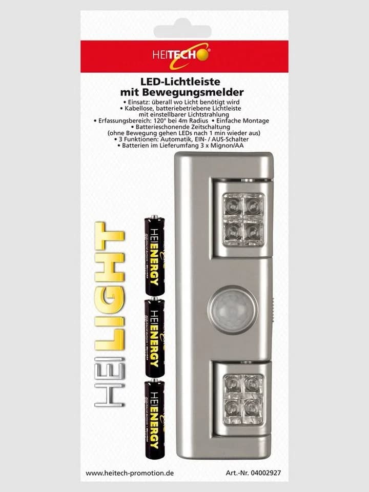 HEITECH LED Lichtleiste mit Bewegungsmelder Silber Kabellos - Bild 3