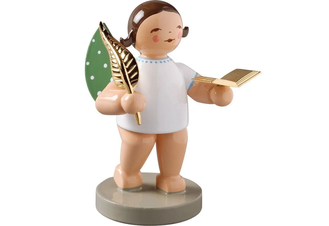 Wendt & Kühn Weihnachtsfigur No 6 Poet Engel mit Buch und Feder 650/119