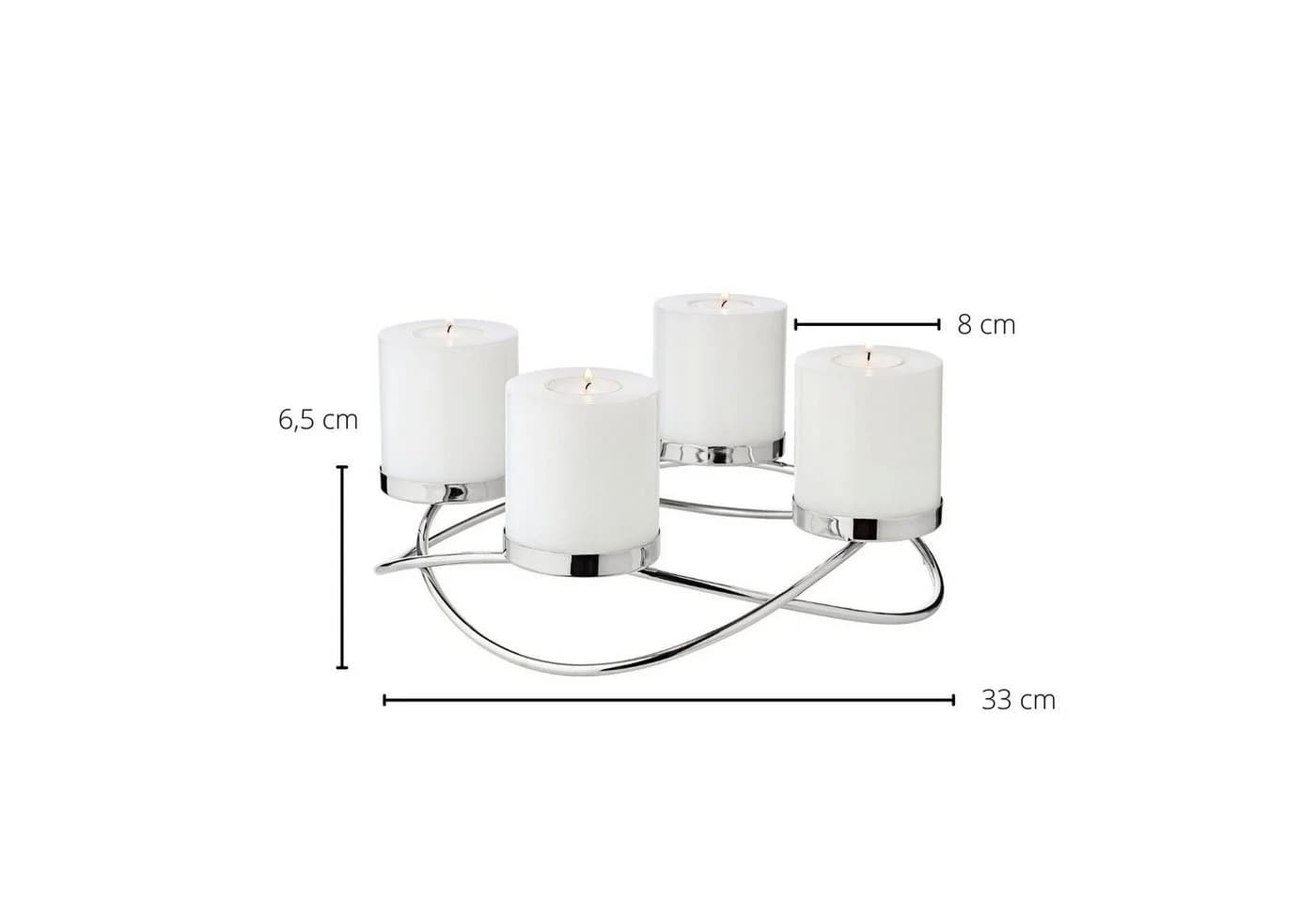EDZARD Adventskranz Alva Edelstahl Silber Ø 33 cm - Bild 3