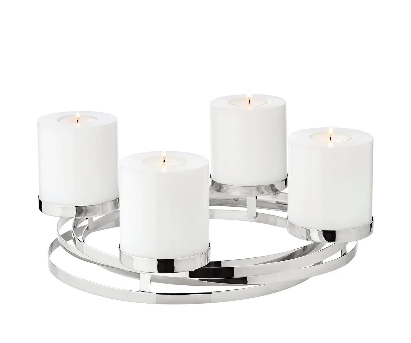 EDZARD Adventskranz Annabel Silber 34 cm - Bild 2