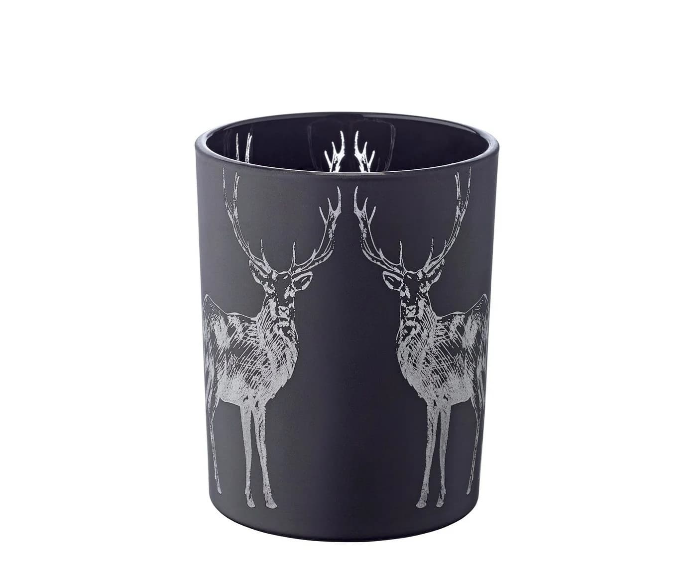 EDZARD Windlicht Tiu matt-schwarz mit Hirsch-Motiv - Bild 4