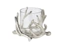 EDZARD Windlicht Kingston Silber-Optik Geweih-Motiv Bild 1