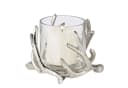 EDZARD Windlicht Kingston Silber-Optik Geweih-Motiv Bild 2
