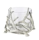 EDZARD Windlicht Kingston Silber-Optik Geweih-Motiv Bild 1