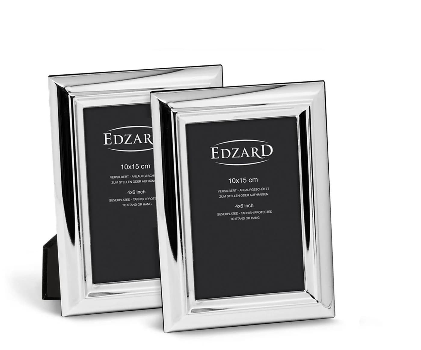 EDZARD Bilderrahmen Florenz 2er Set 10x15 cm Foto versilbert - Bild 2