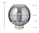 EDZARD Windlicht Jack Kristallglas Silber Platinrand Bild 3