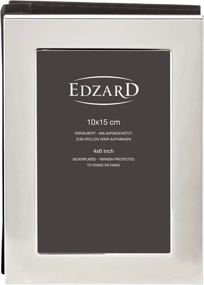 EDZARD Fotoalbum Lugano 10x15 cm versilbert für 80 Fotos