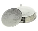 EDZARD Getränkeuntersetzer Brügge Silber Ø 9 cm mit Halterung Bild 3