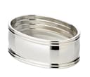 EDZARD Serviettenring Faden 6er-Set Oval Silber-Optik Bild 2