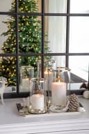 EDZARD Windlicht Sanremo versilbert Glas Bild 1