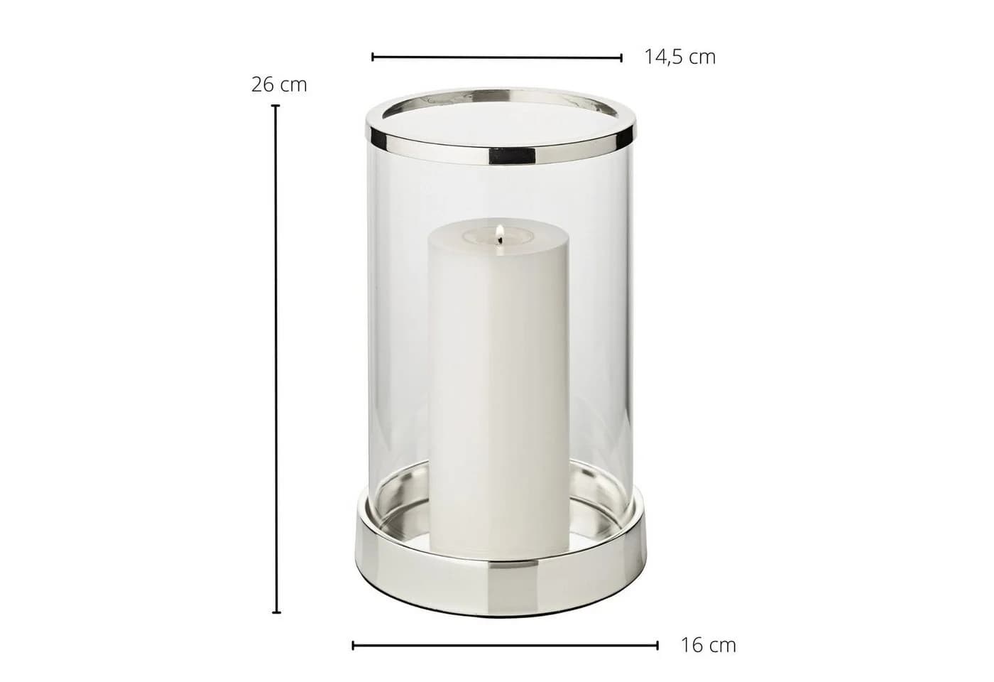 EDZARD Windlicht Sanremo versilbert Glas - Bild 5