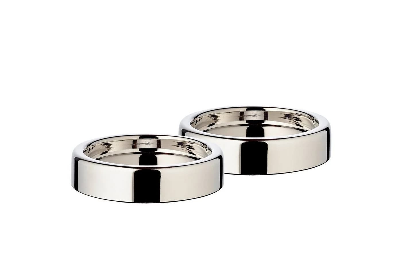 EDZARD Kerzenhalter Sanremo 2er-Set Vernickelt Ø10 cm