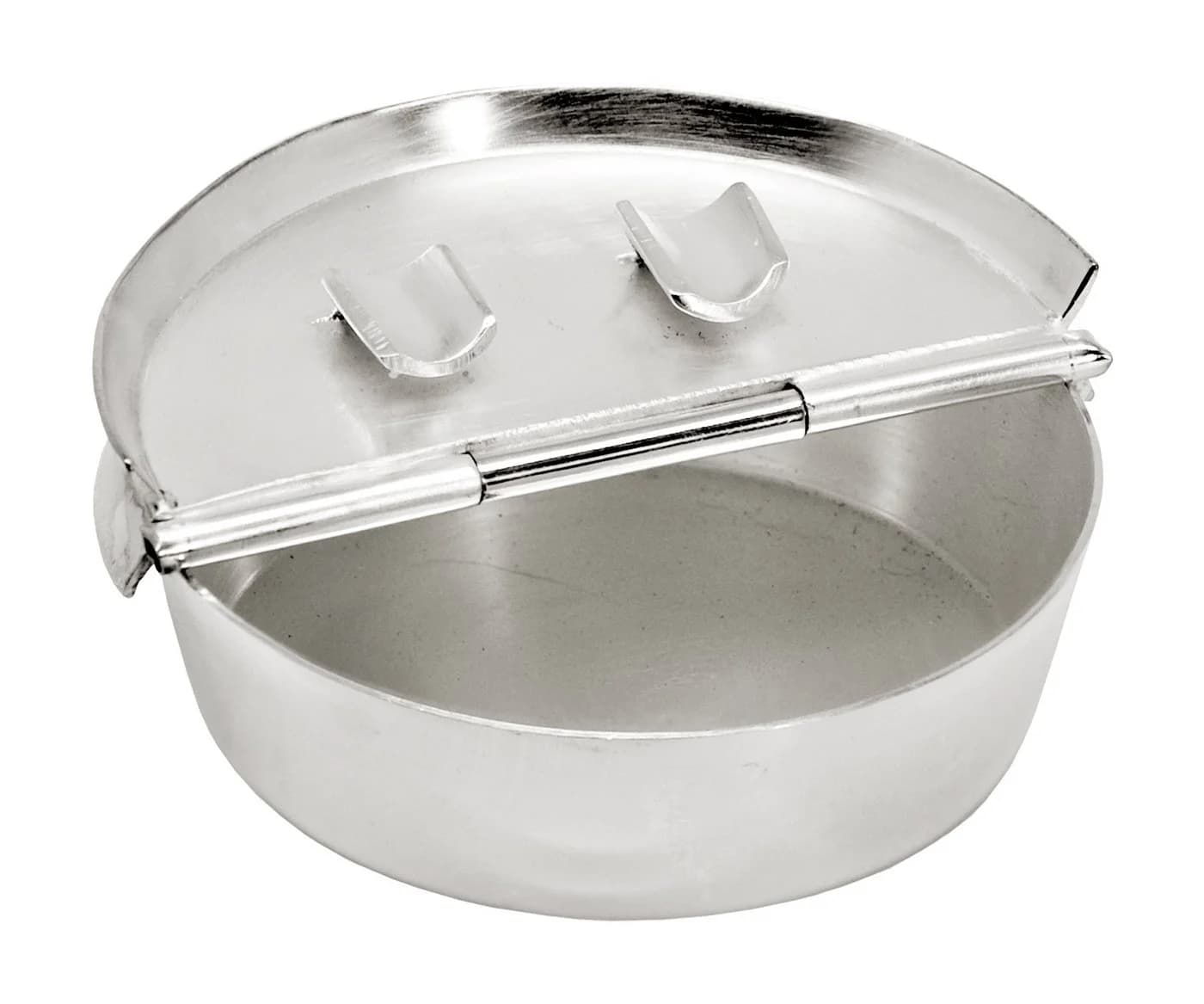 EDZARD Aschenbecher Ashburn mit Deckel Silber-Optik