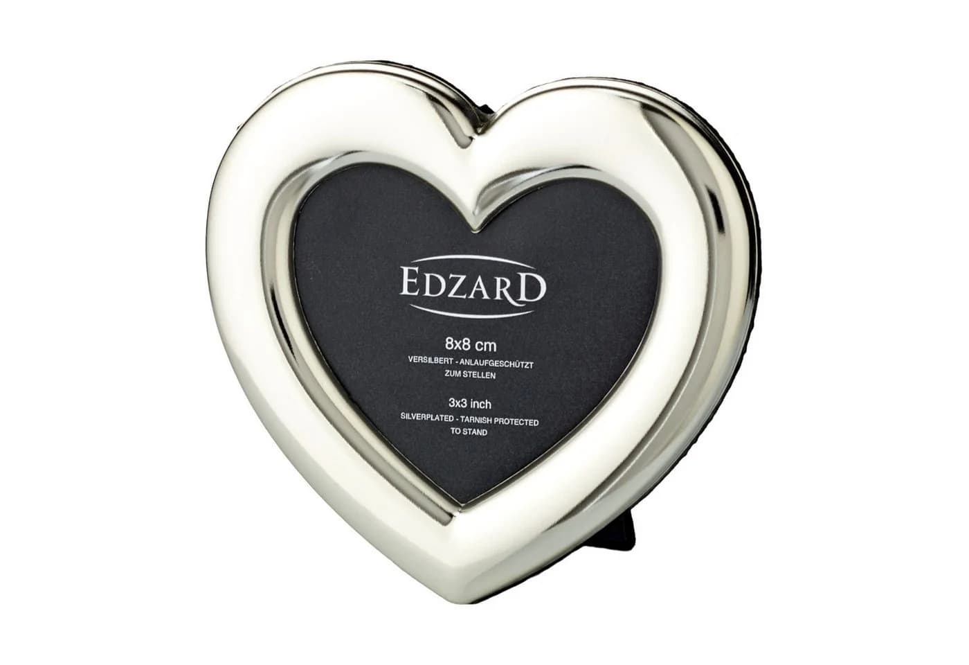 EDZARD Bilderrahmen Herz, 8x8 cm, Versilbert