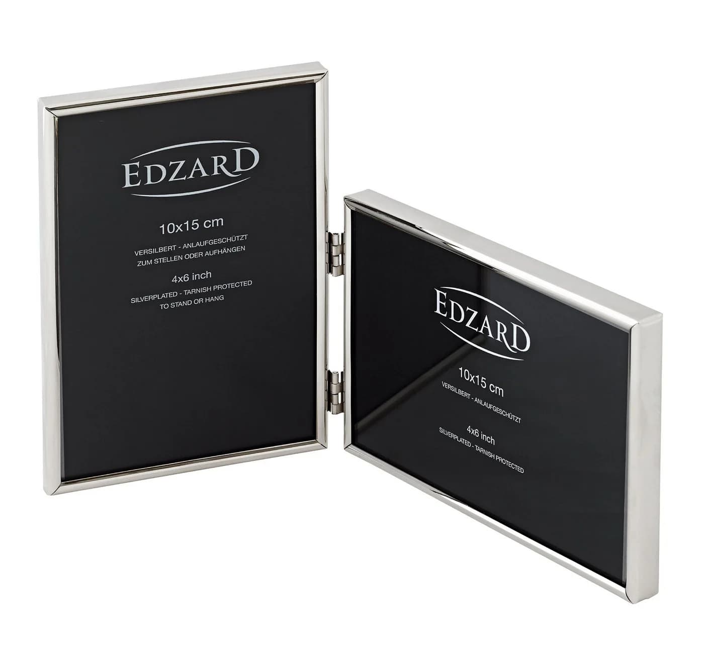 EDZARD Bilderrahmen Otto versilbert Doppelrahmen 10x15 cm
