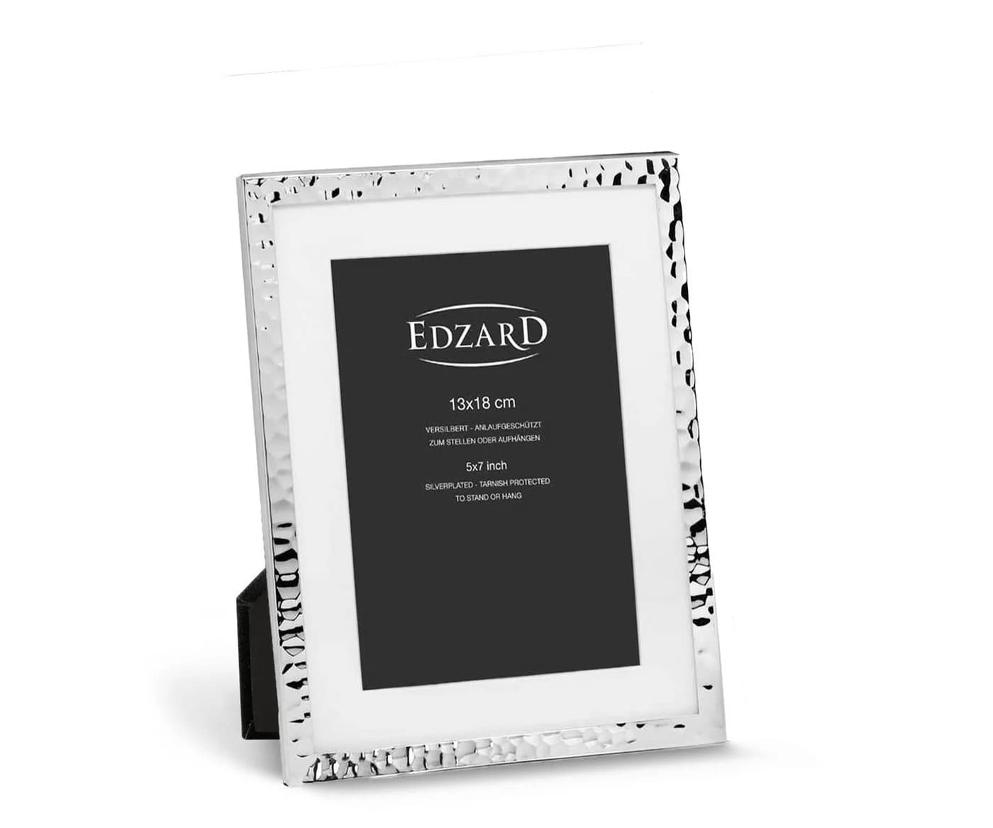 EDZARD Bilderrahmen Fano Versilbert Anlaufgeschützt 13x18 cm Passepartout - Bild 2