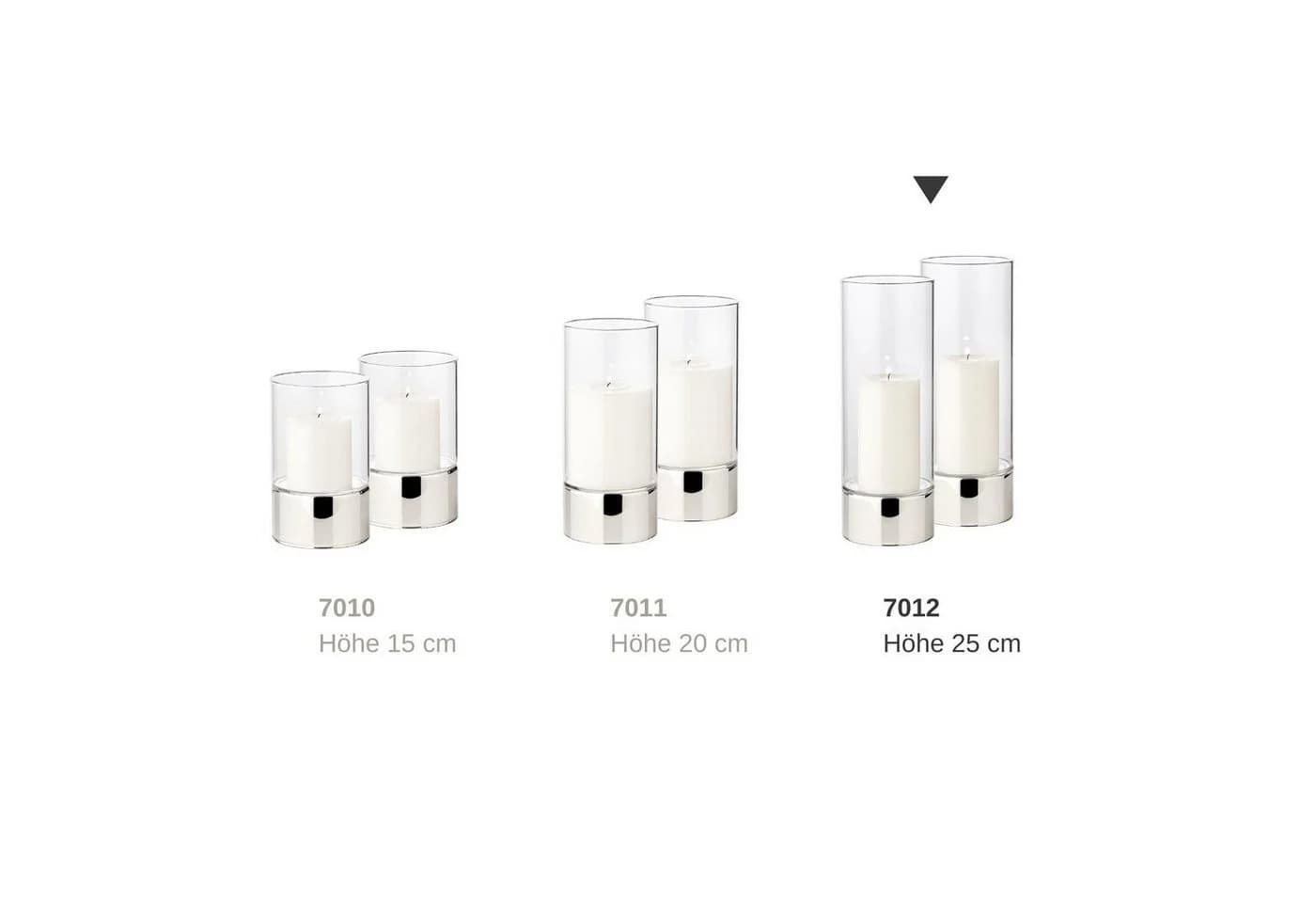 EDZARD Windlicht Granada Silber 2er-Set