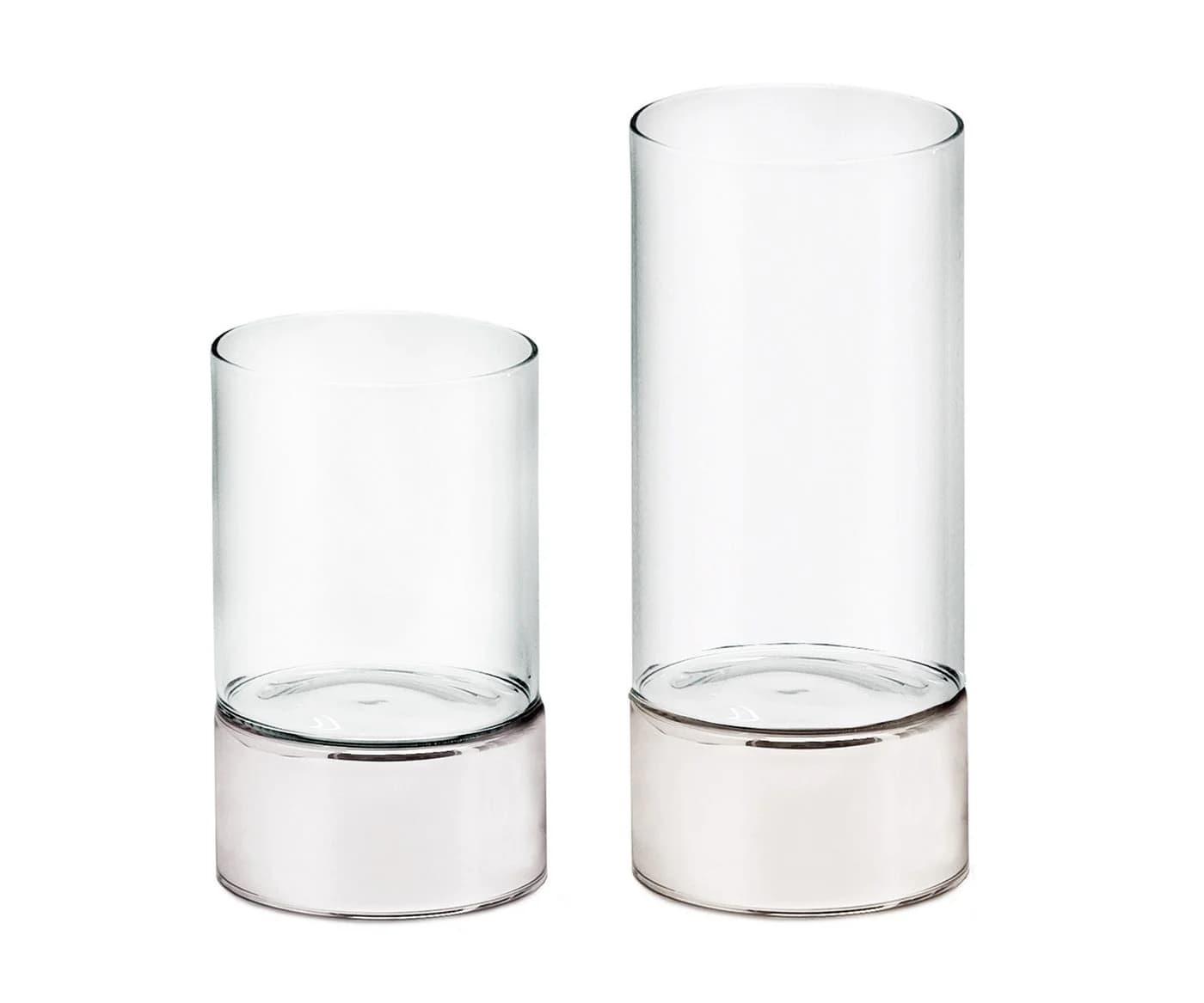 EDZARD Windlicht Granada 2er-Set Silber-Optik