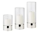 EDZARD Windlicht Granada 3er-Set Silber-Optik Glas Bild 2