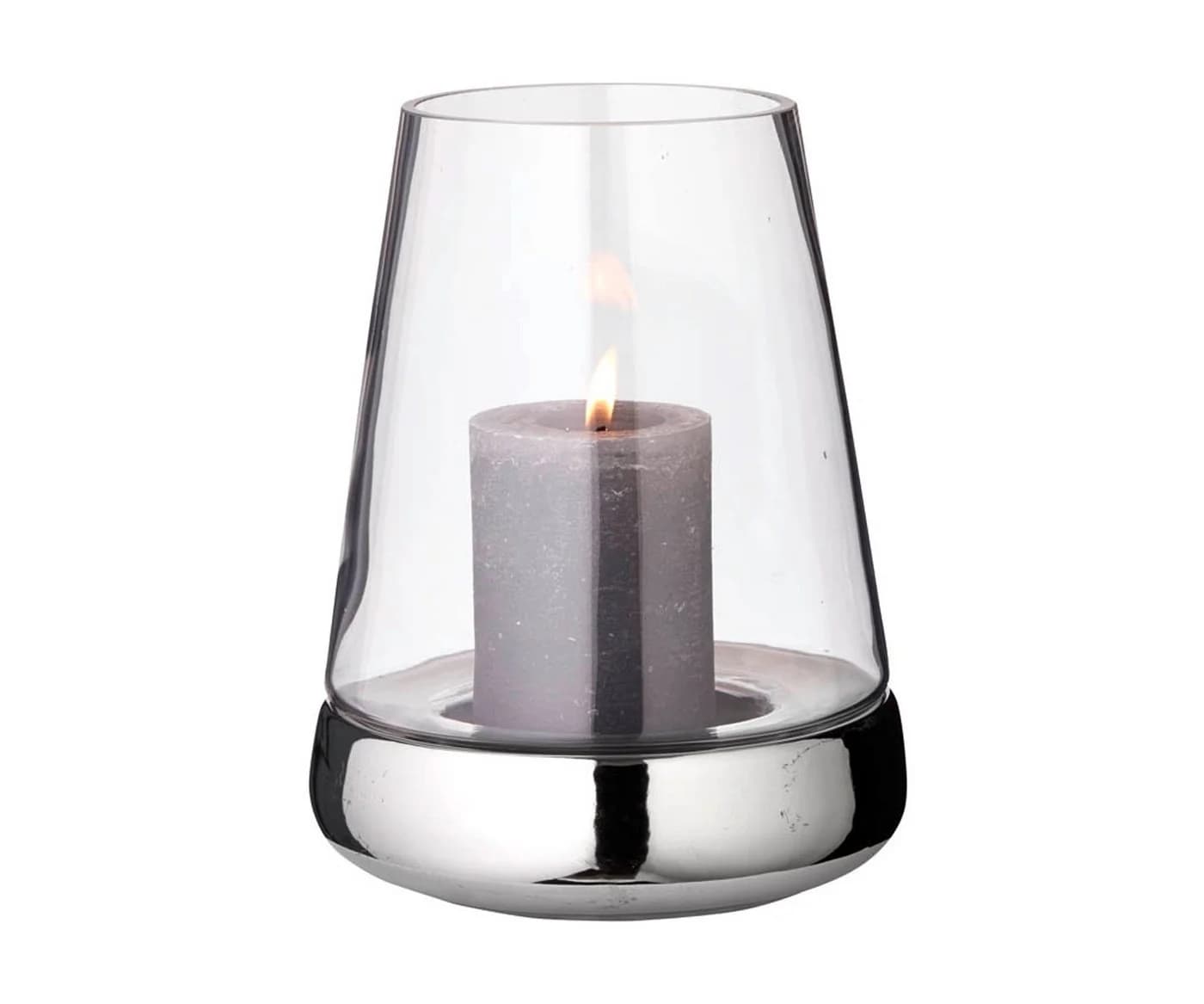 EDZARD Windlicht Bora Glas Silber-Optik Laterne - Bild 2