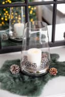 EDZARD Windlicht Bora Glas Silber-Optik Laterne Bild 3